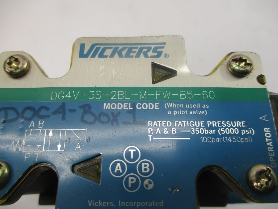 VICKERS CT5062AFMFWB5100 02-134688 110/120V .48/.46A 1500-3000PSI NSNP