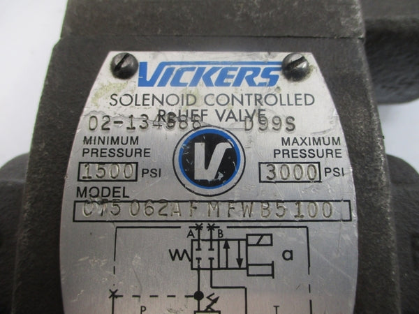 VICKERS CT5062AFMFWB5100 02-134688 110/120V .48/.46A 1500-3000PSI NSNP