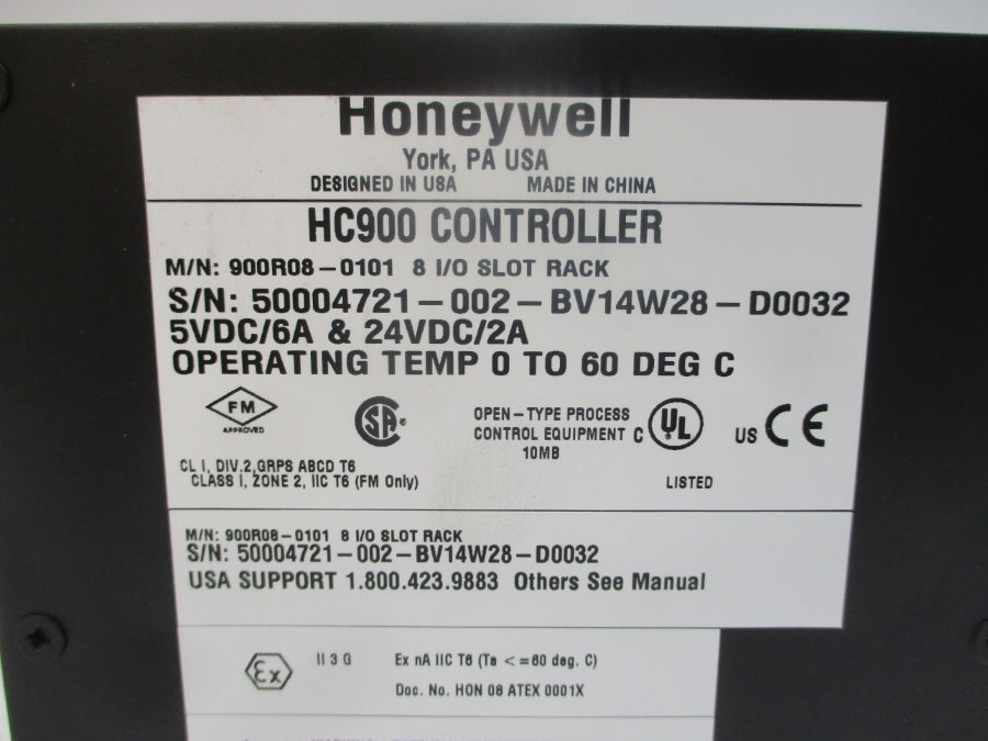 HONEYWELL 900R08-0101 HC900 5-24VDC 6/2A NSMP