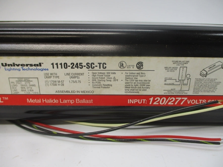 UNIVERSAL LIGHTING 1110-245-SC-TC 120/277V 1.75/0.75A NSMP