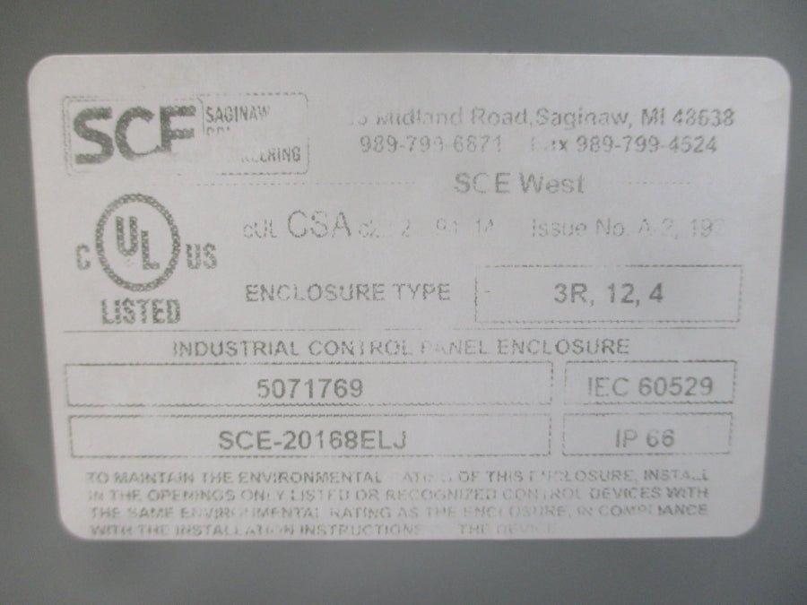 SAGINAW SCE-20168ELJ NSNP