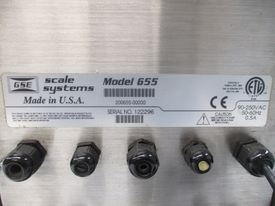 GSE SCALE SYSTEMS 200655-00000 90-250VAC 0.5A UNMP