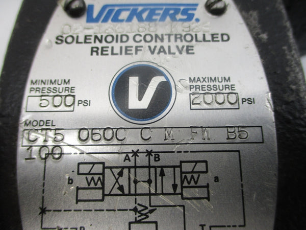 VICKERS CT5060CCMFWB5100 02-136188 110/120V .48/.46A 500-2000PSI NSNP
