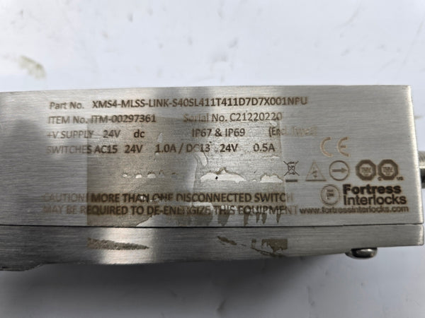 FORTRESS INTERLOCKS XMS4-MLSS-LINK-S40SL411T411D7D7X001NFU 24VDC 1.0/0.5A NSNP
