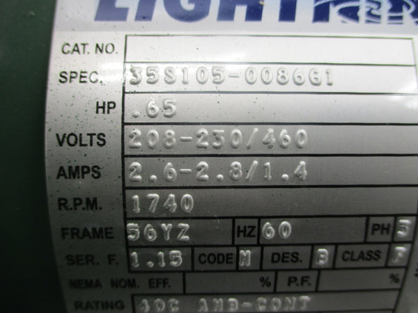 BALDOR 223842 35S105-0086G1 208-230/460V 2.6-2.8/1.4A NSMP