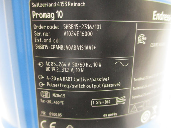 ENDRESS+HAUSER 5HBB15-2316/101 85-264VAC 1/2" NSMP