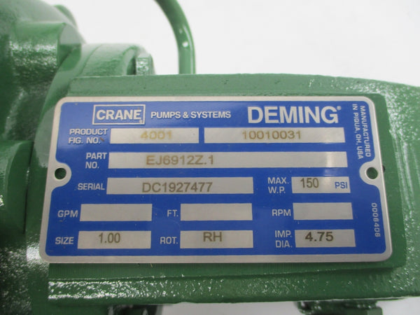 CRANE DEMING 4001 10010031 EJ6912Z.1 150PSI 1.00" NSNP