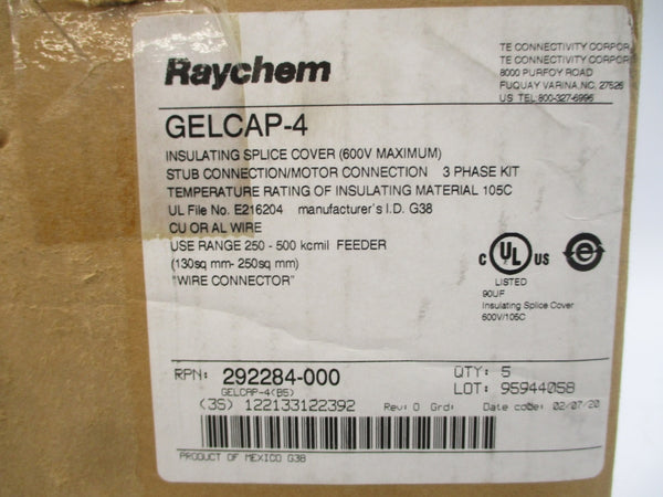 RAYCHEM GELCAP-4 292284-000 (PKG OF 5) 600V NSMP