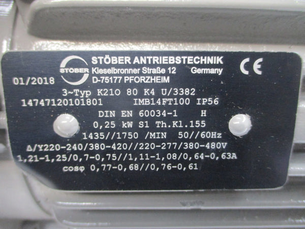 STOBER RD11W0-2000-025-4 K21080K4U/3382 480V 0.75A NSNP