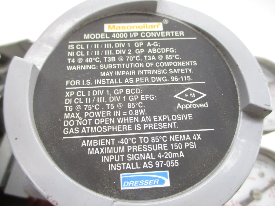 MASONEILAN 35-35212 4000 30VDC 7-15PSI (NO COVER) 2" NSNP