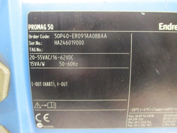 ENDRESS+HAUSER 50P40-ER091AA0BBAA 20-55VAC 1-1/2" NSNP