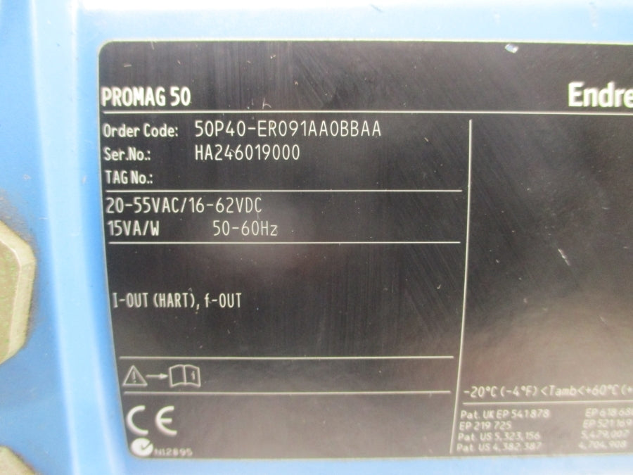 ENDRESS+HAUSER 50P40-ER091AA0BBAA 20-55VAC 1-1/2" NSNP
