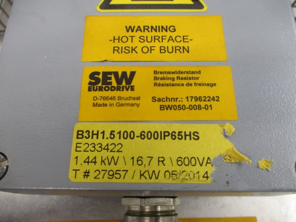 SEW-EURODRIVE BW050-008-01 B3H1.5100-600IP65HS UNMP