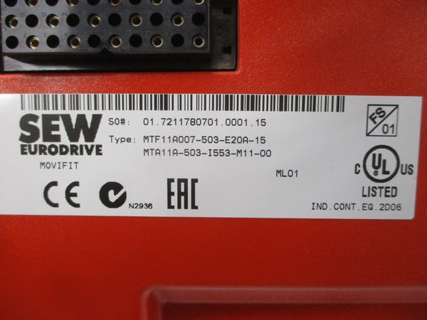 SEW-EURODRIVE MTF11A007-503-E20A-15 380-500VAC 1.9A NSMP