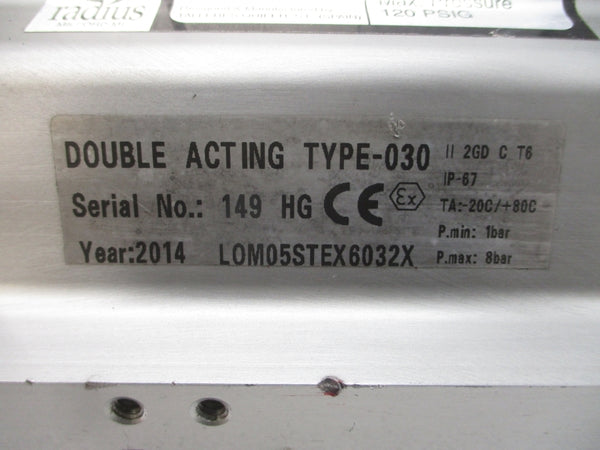 RADIUS AD-030 L0M05STEX6032X 120PSI UNMP
