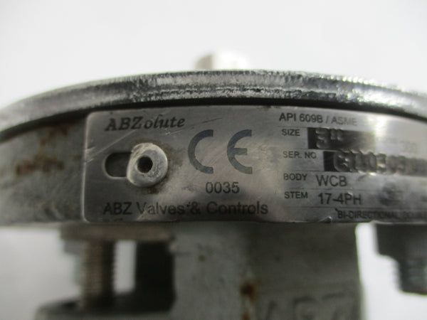 ABZ VALVES 422-100 740PSI 3" UNMP