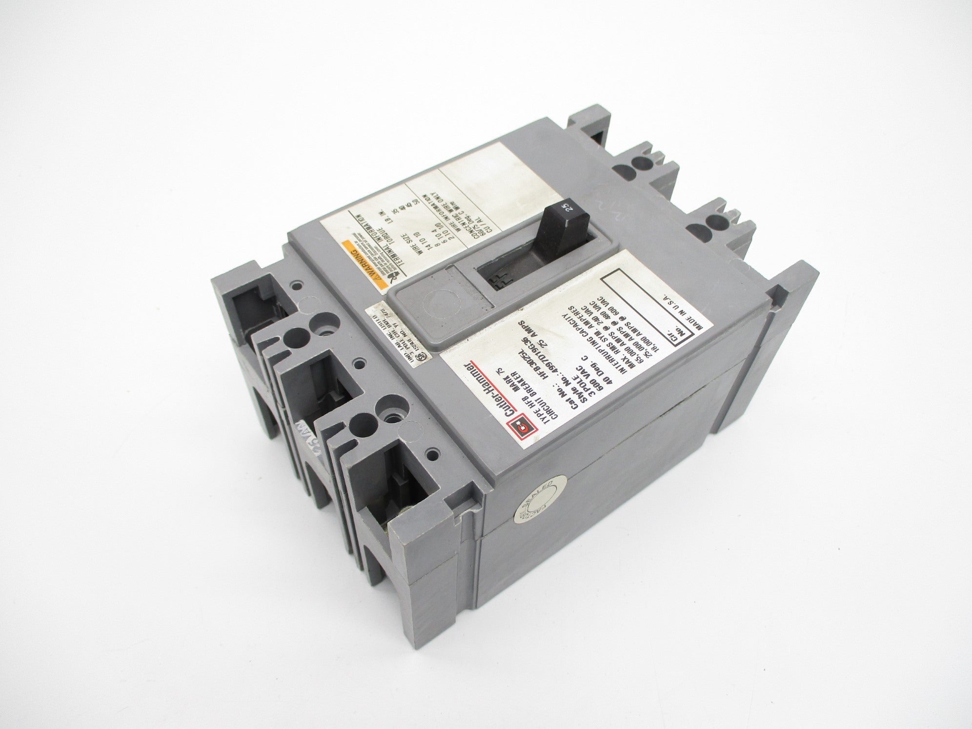 CUTLER HAMMER HFB3025L 25A 600VAC NSNP