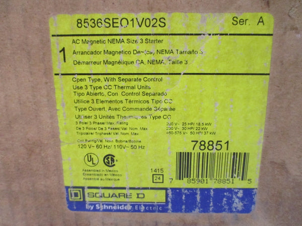 SQUARE D 8536SEO1V02S SER. A 110/120V NSFS