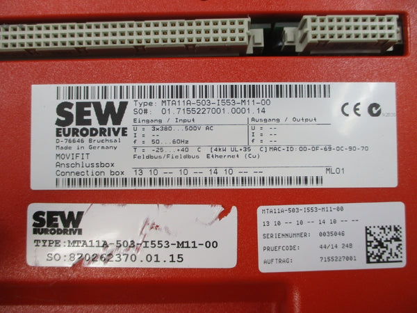 SEW-EURODRIVE MTA11A-503-I553-M11-00 380-500VAC NSNP