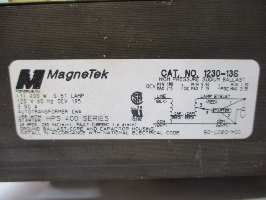 MAGNETEK 1230-13S 120V 3.90A (AS PICTURED) NSNP