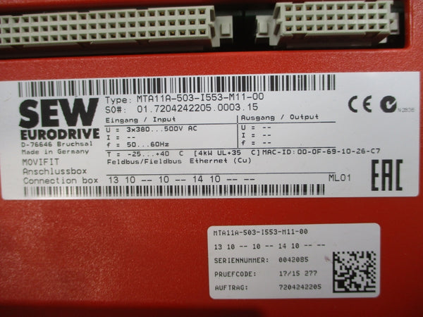 SEW-EURODRIVE MTA11A-503-I553-M11-00 380-500VAC UNMP