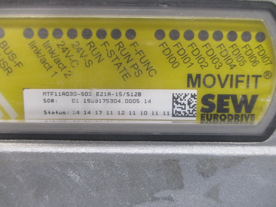 SEW-EURODRIVE MTF11A030-503-E21A-15/S12B 380-500VAC 6.7A NSNP