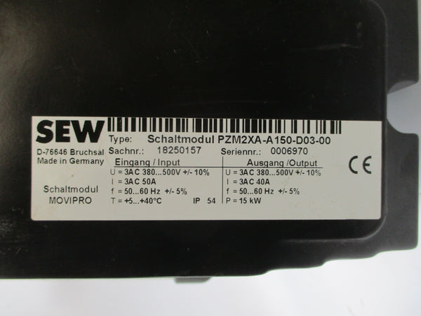 SEW-EURODRIVE PHC21A-A040M1-E21A-00/S11 PZM2XA-A150-D03-00 380-500VAC 50A NSNP