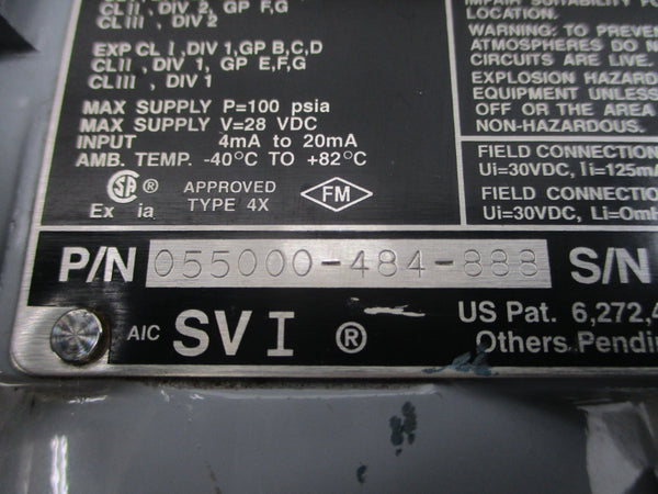 MASONEILAN 35-35112 055000-484-888 7-15PSI 1" NSNP