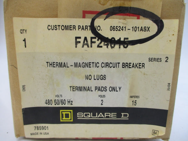 SQUARE D FAF24015 SER. 2 480VAC 15A NSMP