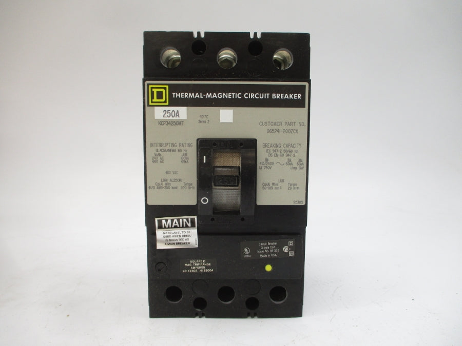 SQUARE D KCP34250MT SER. 2 480VAC 250A NSMP