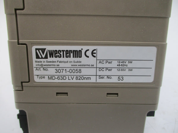 WESTERMO 3071-0058 MD-63DLV820NM 12-45VAC NSMP