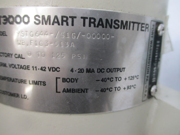 HONEYWELL YSTG644-/S1G/-00000-MB.F1C3-513A 11-42VDC 0-125PSI NSNP