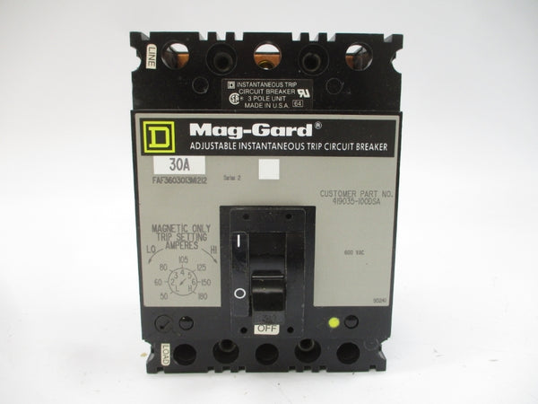SQUARE D FAF3603013M1212 SER. 2 600VAC 30A NSMP