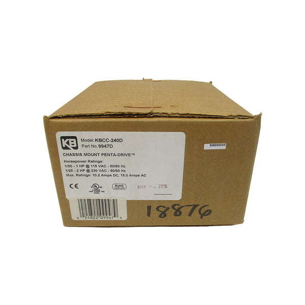 KB ELECTRONICS KBCC-240D 9947D 115/230VAC 10.2/15.0A NSFS