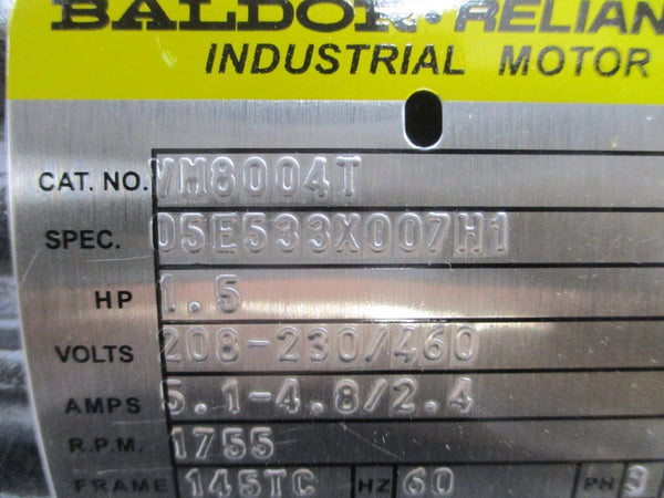 BALDOR VM8004T 05E533X007H1 208-230/460V 5.1-4.8/2.4A NSMP