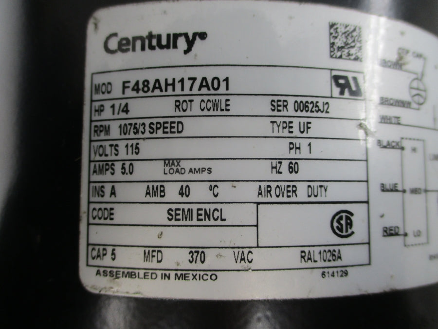 CENTURY F48AH17A01 115V 5.0A NSNP