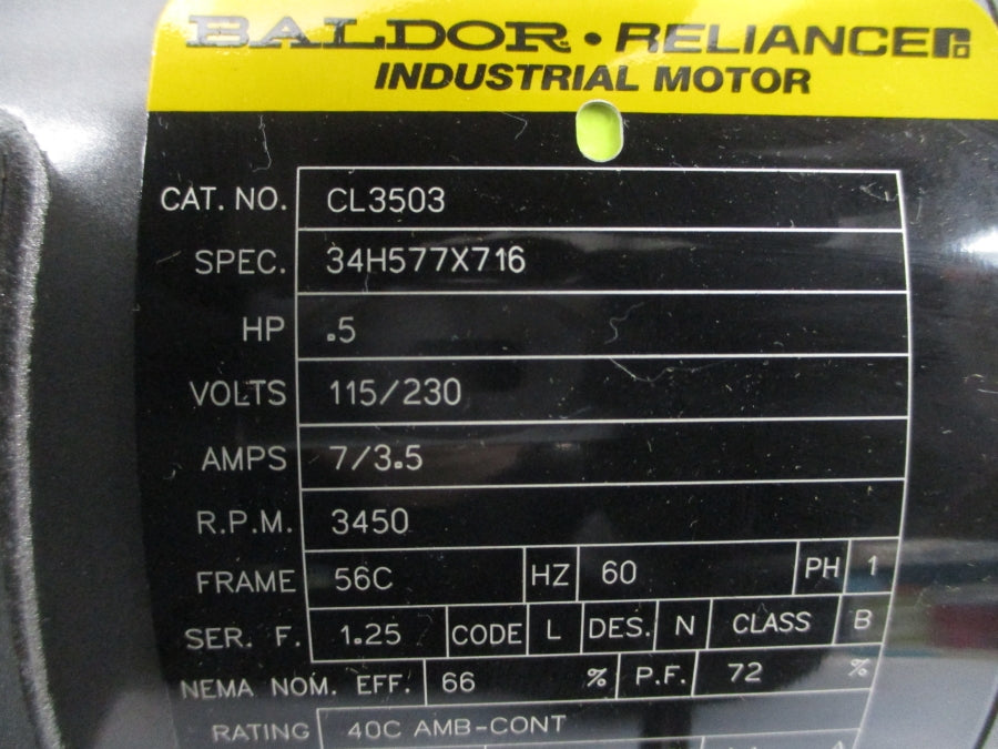 BALDOR CL3503 34H577X716 115/230V 7/3.5A NSNP