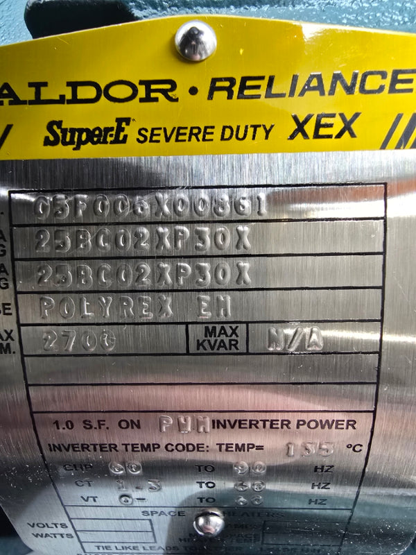 BALDOR VECP3584T 05F006X008G1 208-230/460V 4.6-4.2/2.1A NSNP