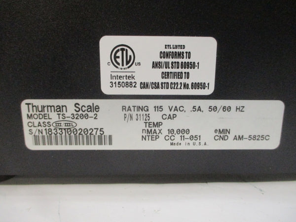 THURMAN SCALE TS-3200 31125 115VAC .5A NSNP