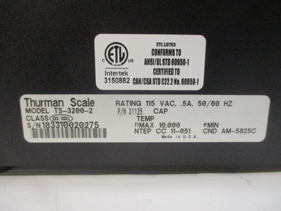 THURMAN SCALE TS-3200 31125 115VAC .5A NSNP