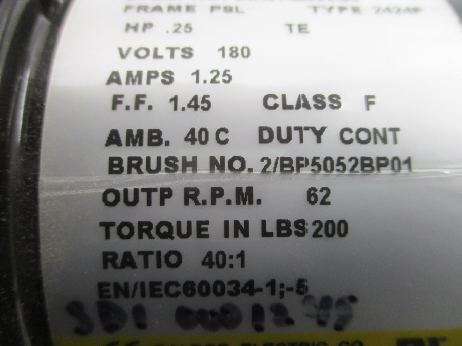 BALDOR GPP7475 24A614Z022G6 180V 1.25A NSNP