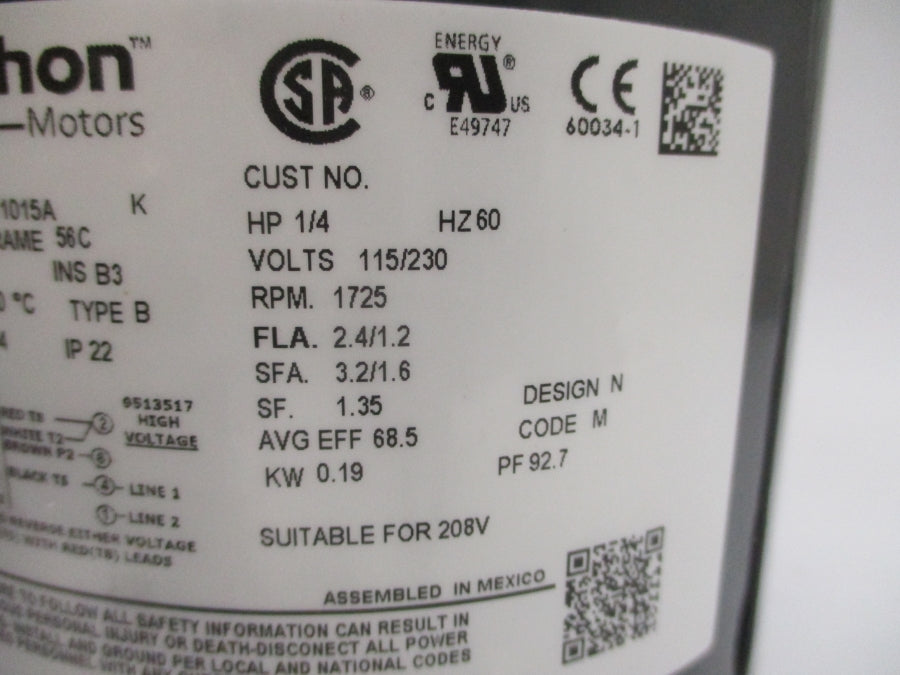 MARATHON G212A 056B17D11015A 115/230V 2.4/1.2A NSMP