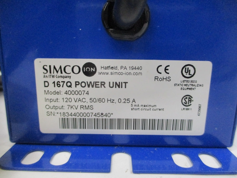 SIMCO D167Q 4000074 120VAC 0.25A NSMP