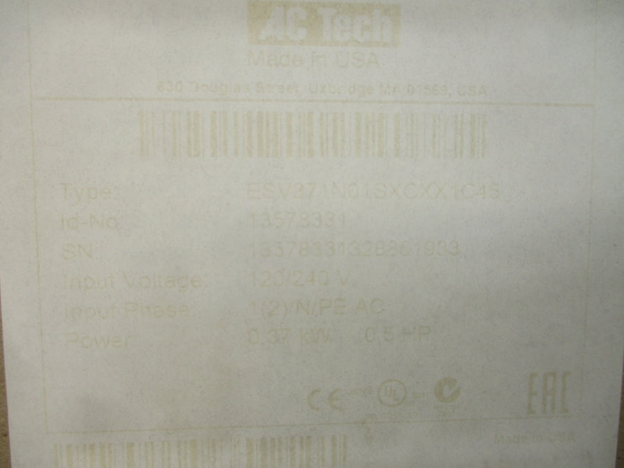 LENZE ESV371N01SXC 13578331 120/240VAC 9.2/4.6A NSMP