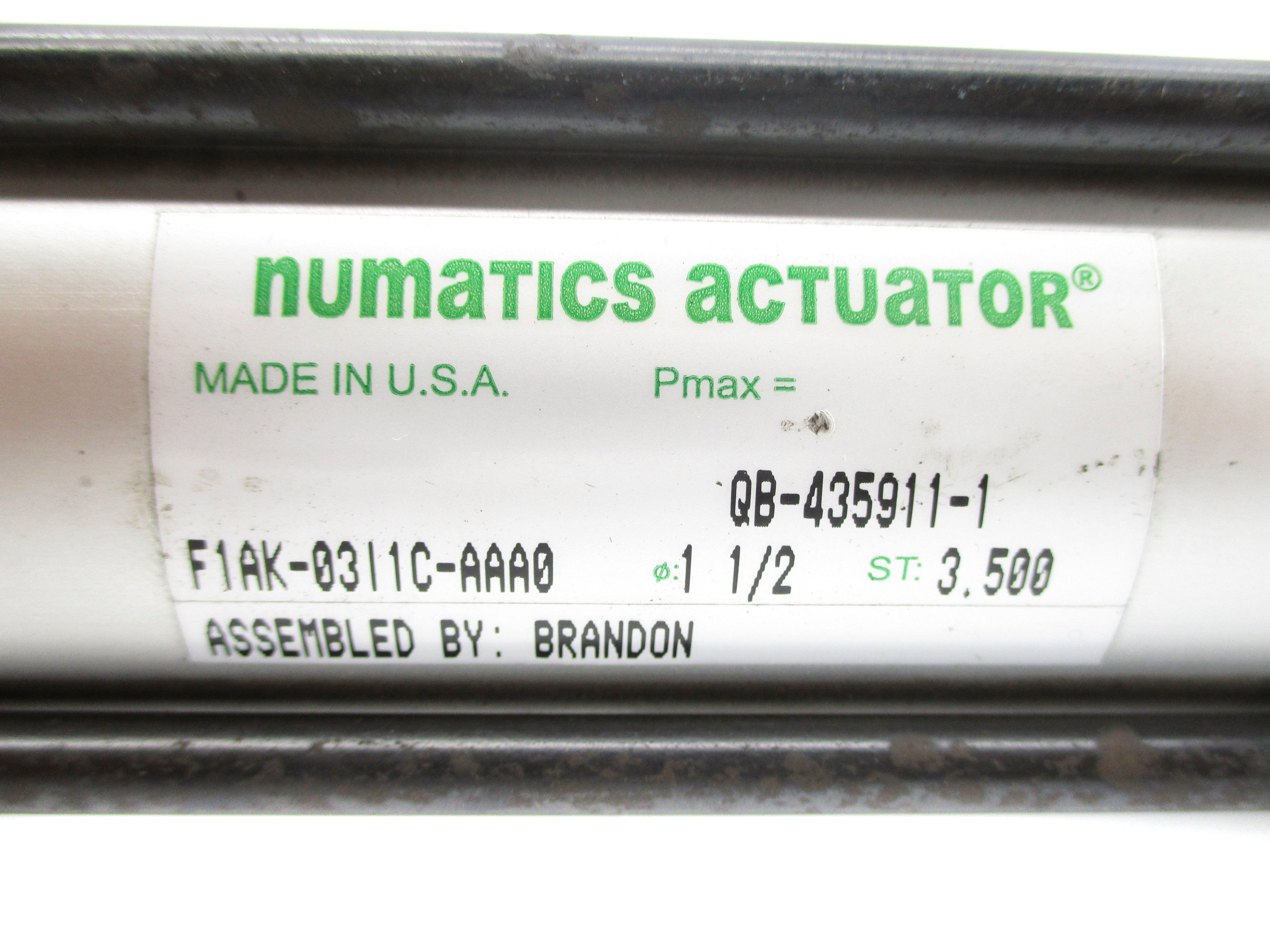 NUMATICS F1AK-03I1C-AAA0 (AS PICTURED) NSNP