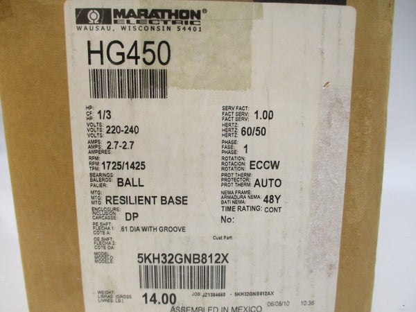 MARATHON HG450 5KH32GNB812AX 220-240V 2.7-2.7A NSMP