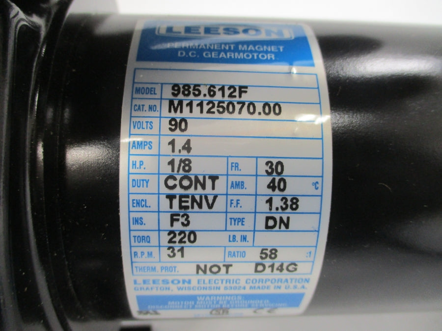 LEESON M1125070.00 985.612F 90VDC 1.4A NSMP