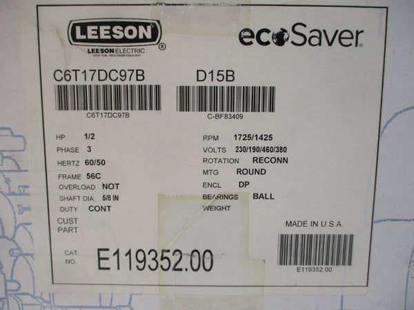 LEESON E119352.00 C6T17DC97B 230/460V 2/1A NSMP