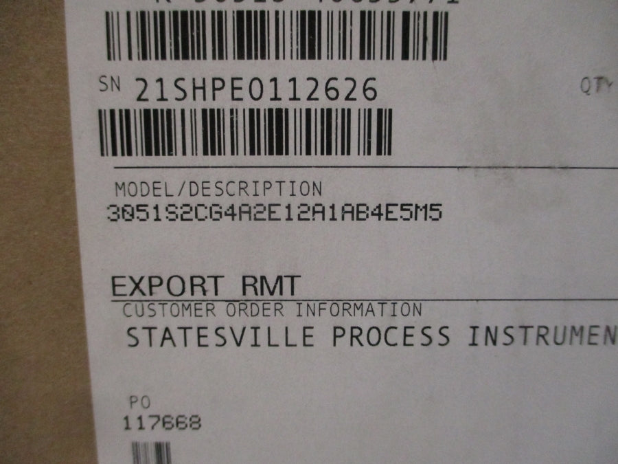 ROSEMOUNT 3051S2CG4A2E12A1AB4E5M5 10.5-42.4VDC 300PSI NSMP