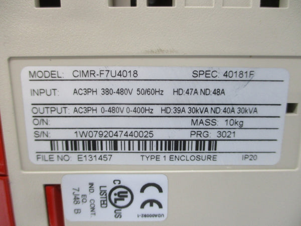 MAGNETEK CIMR-F7U4018 380-480VAC 47/48A NSNP